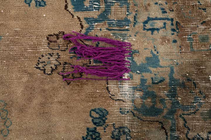 6' 1 x 9' 2 Hand Knotted Ultra Vintage Persian Wool Rug