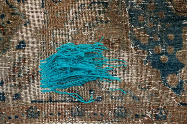 6' 1 x 9' 2 Hand Knotted Ultra Vintage Persian Wool Rug