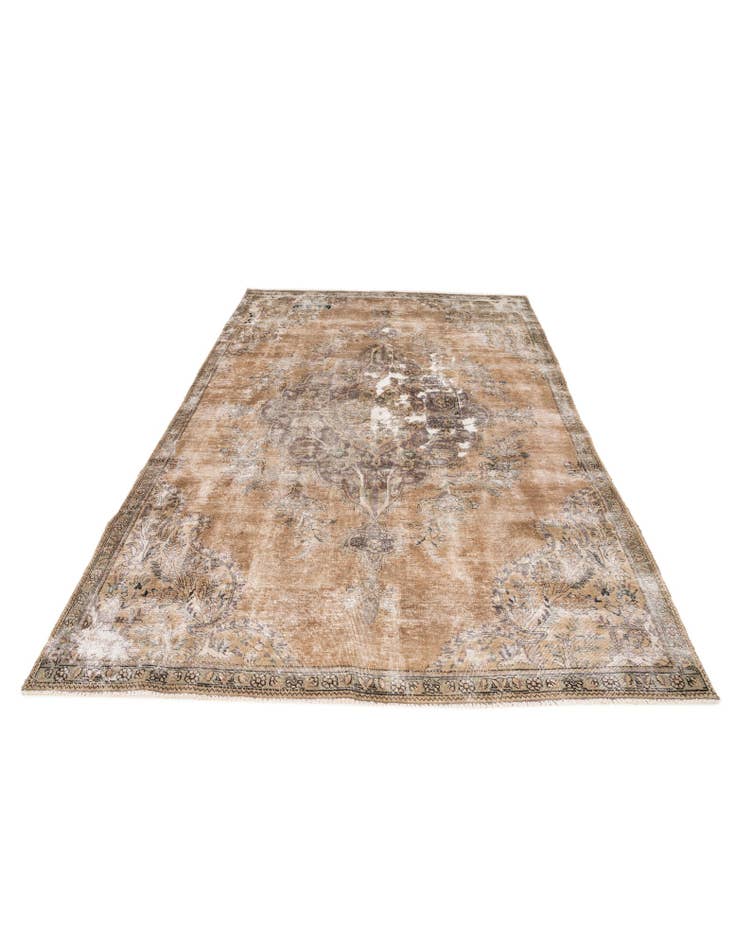 Detail image of 6' 7 x 10' Hand Knotted Ultra Vintage Persian Wool Rug