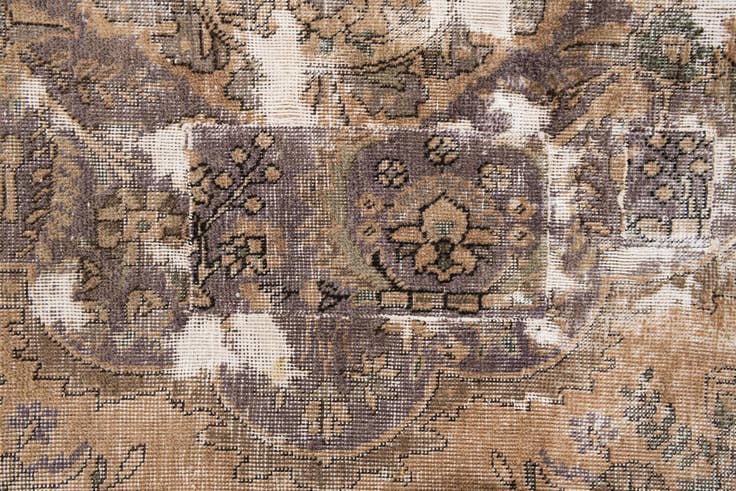 Detail image of 6' 7 x 10' Hand Knotted Ultra Vintage Persian Wool Rug