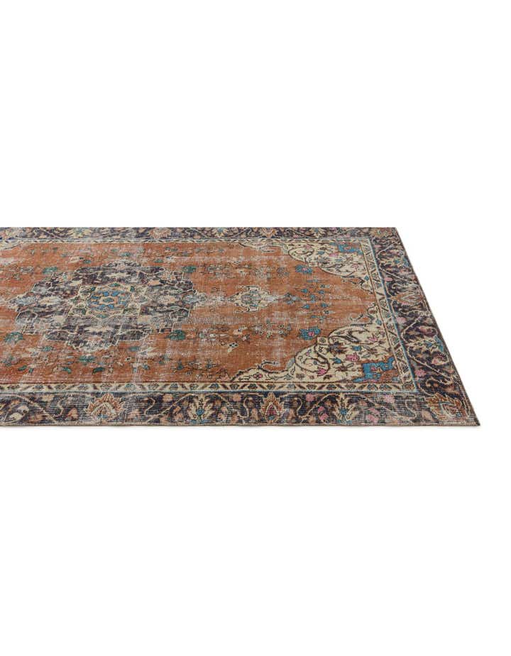 4' 3 x 7' 10 Hand Knotted Ultra Vintage Persian Wool Rug