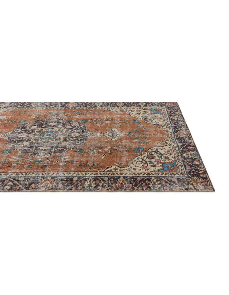 Detail image of 4' 3 x 7' 10 Hand Knotted Ultra Vintage Persian Wool Rug