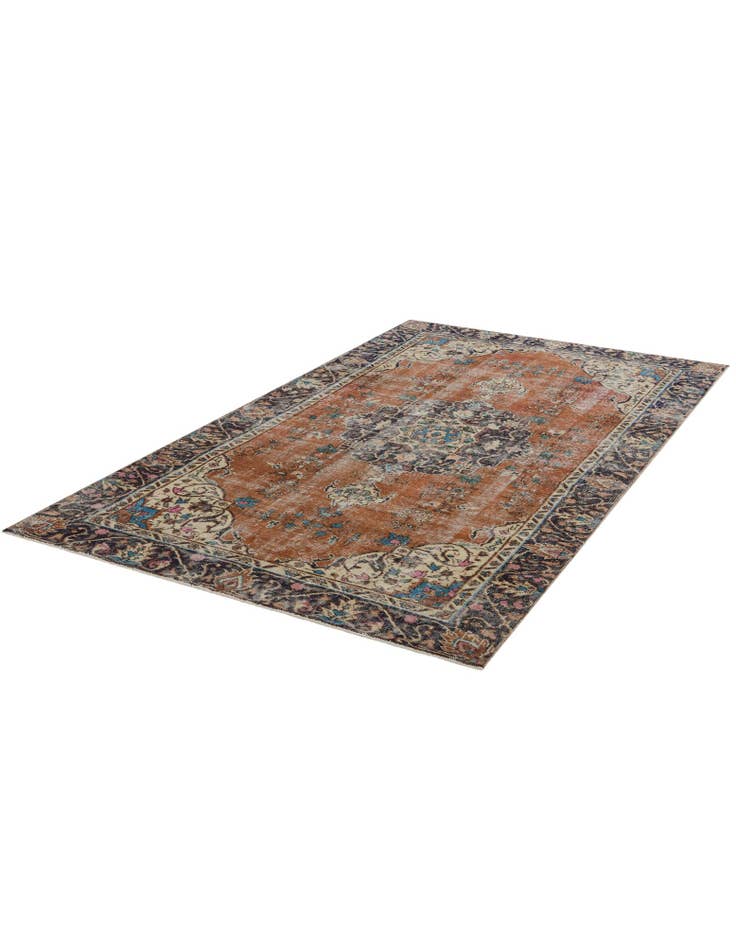 Detail image of 4' 3 x 7' 10 Hand Knotted Ultra Vintage Persian Wool Rug