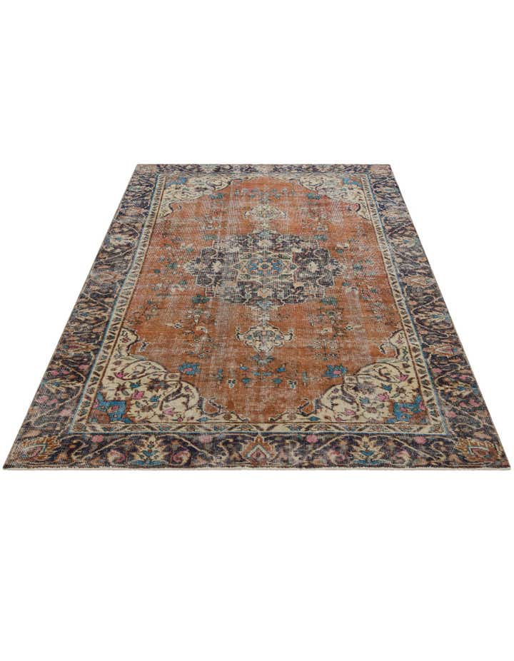 4' 3 x 7' 10 Hand Knotted Ultra Vintage Persian Wool Rug