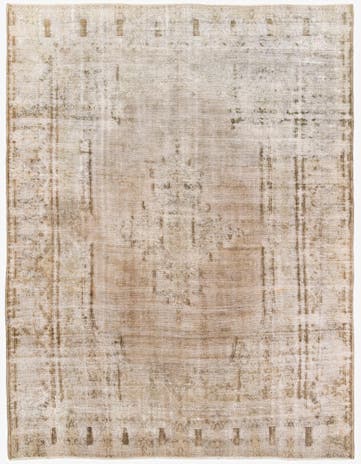 9' 9 x 12' 7 Hand Knotted Ultra Vintage Persian Wool Rug