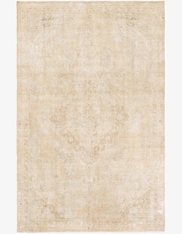 6' 4 x 9' 9 Hand Knotted Ultra Vintage Persian Wool Rug