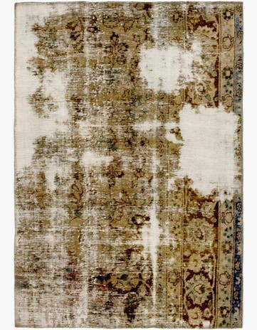 3' 9 x 5' 5 Hand Knotted Ultra Vintage Persian Wool Rug