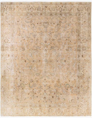 10' x 12' 8 Hand Knotted Ultra Vintage Persian Wool Rug