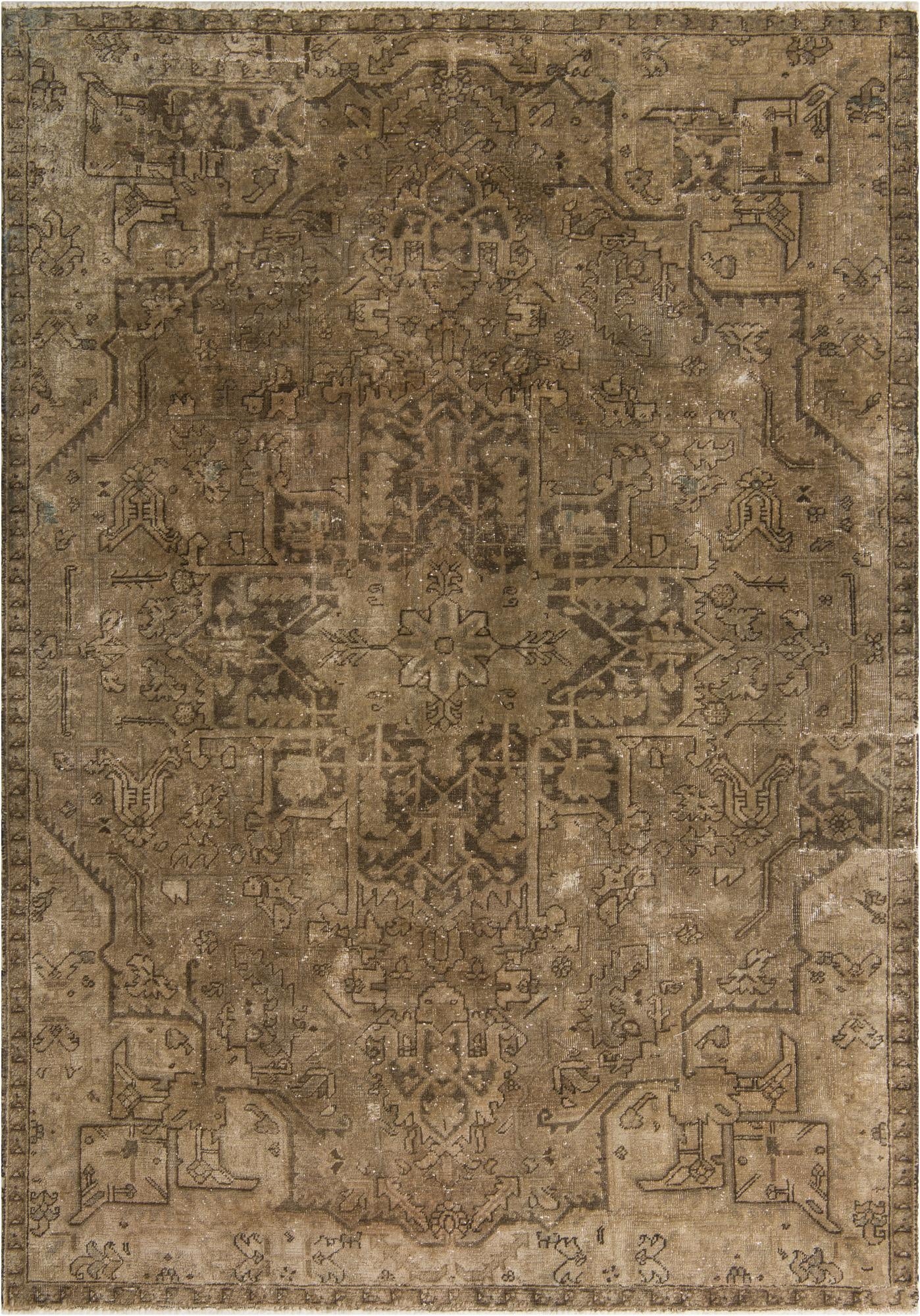 6' 6 x 9' 2  Hand Knotted Ultra Vintage Persian Wool Rug