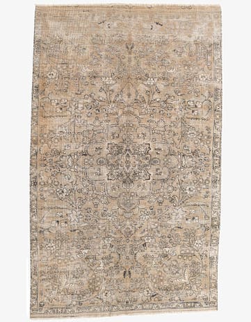 5' 8 x 9' 3 Hand Knotted Ultra Vintage Persian Wool Rug