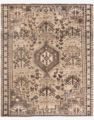 6' 8 x 8' 2 Hand Knotted Ultra Vintage Persian Wool Rug