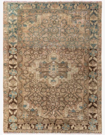 3' 7 x 4' 8 Hand Knotted Ultra Vintage Persian Wool Rug