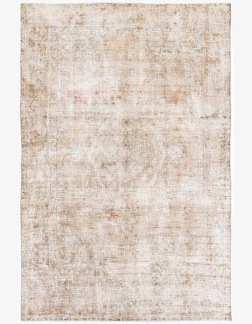 6' 6 x 9' 6 Hand Knotted Ultra Vintage Persian Wool Rug