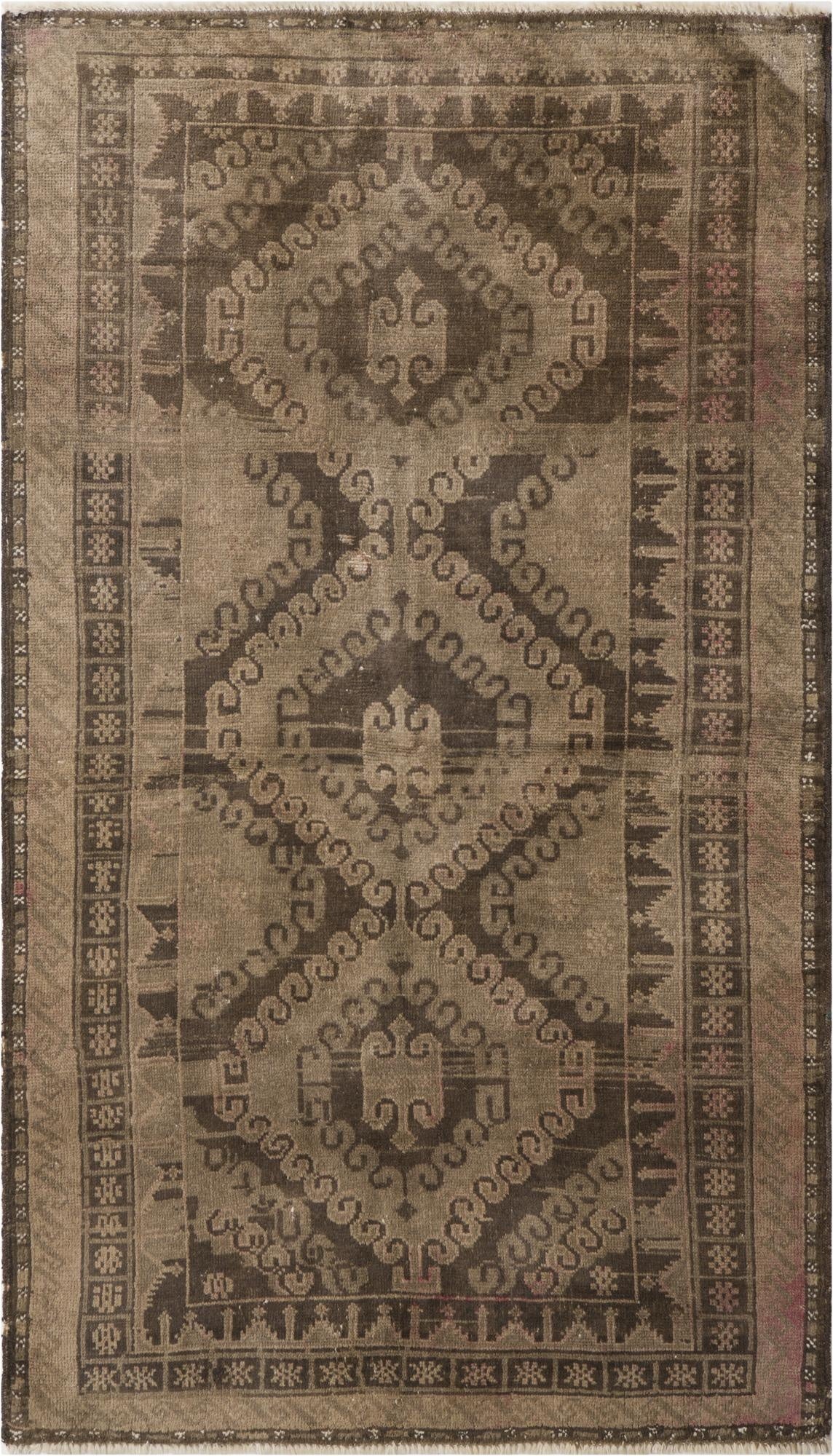 Primary image 3' 7 x 6' 2  Hand Knotted Ultra Vintage Persian Wool Rug