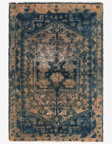 4' x 5' 10 Hand Knotted Ultra Vintage Persian Wool Rug