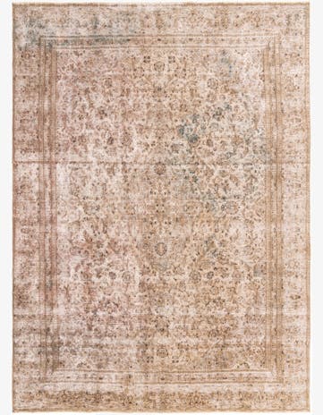 8' 9 x 12' 2 Hand Knotted Ultra Vintage Persian Wool Rug