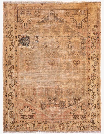 3' 6 x 4' 8 Hand Knotted Ultra Vintage Persian Wool Rug