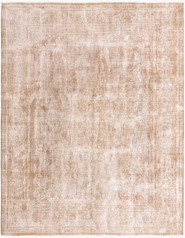 9' 9 x 12' 7 Hand Knotted Ultra Vintage Persian Wool Rug