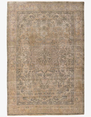 6' 6 x 9' 6 Hand Knotted Ultra Vintage Persian Wool Rug