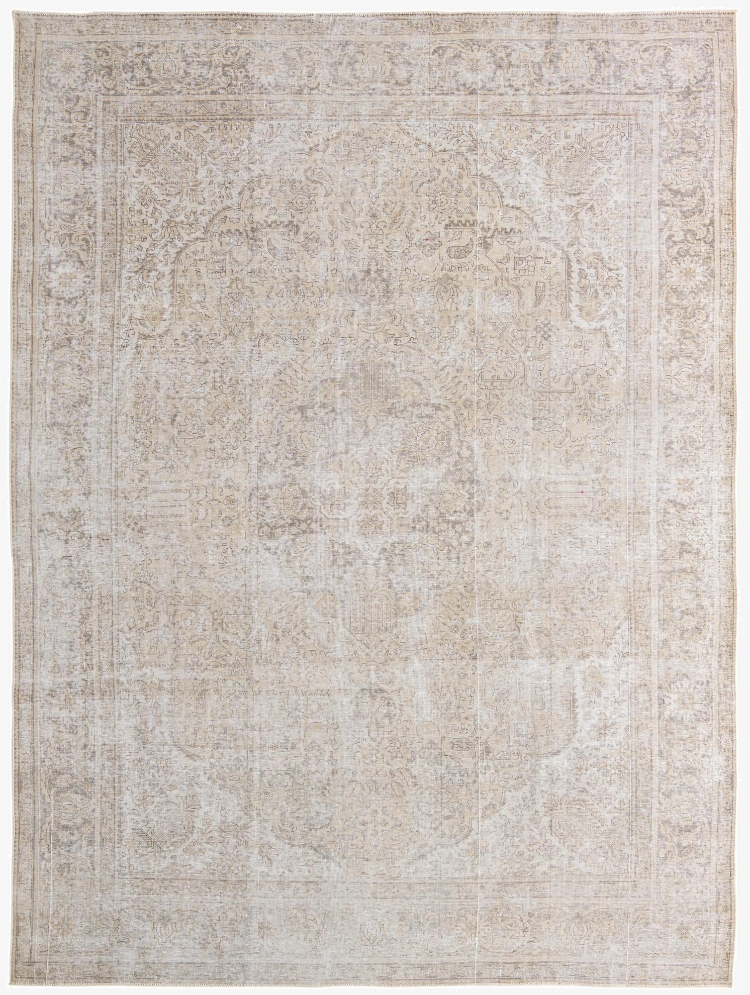 9' 6 x 12' 10  Hand Knotted Ultra Vintage Persian Wool Rug