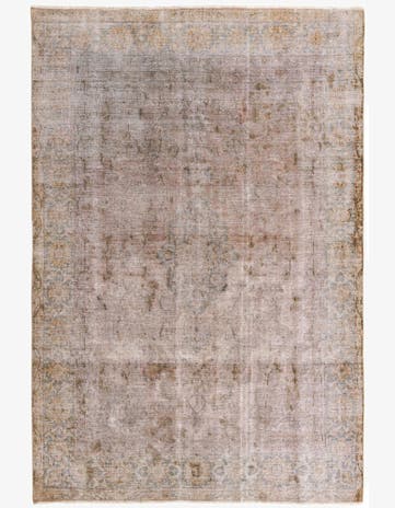 6' 5 x 9' 8 Hand Knotted Ultra Vintage Persian Wool Rug