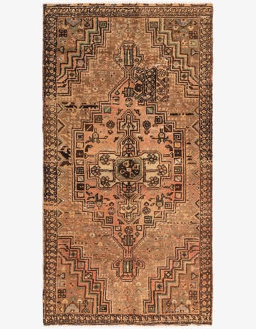 3' 5 x 6' 6 Hand Knotted Ultra Vintage Persian Wool Rug