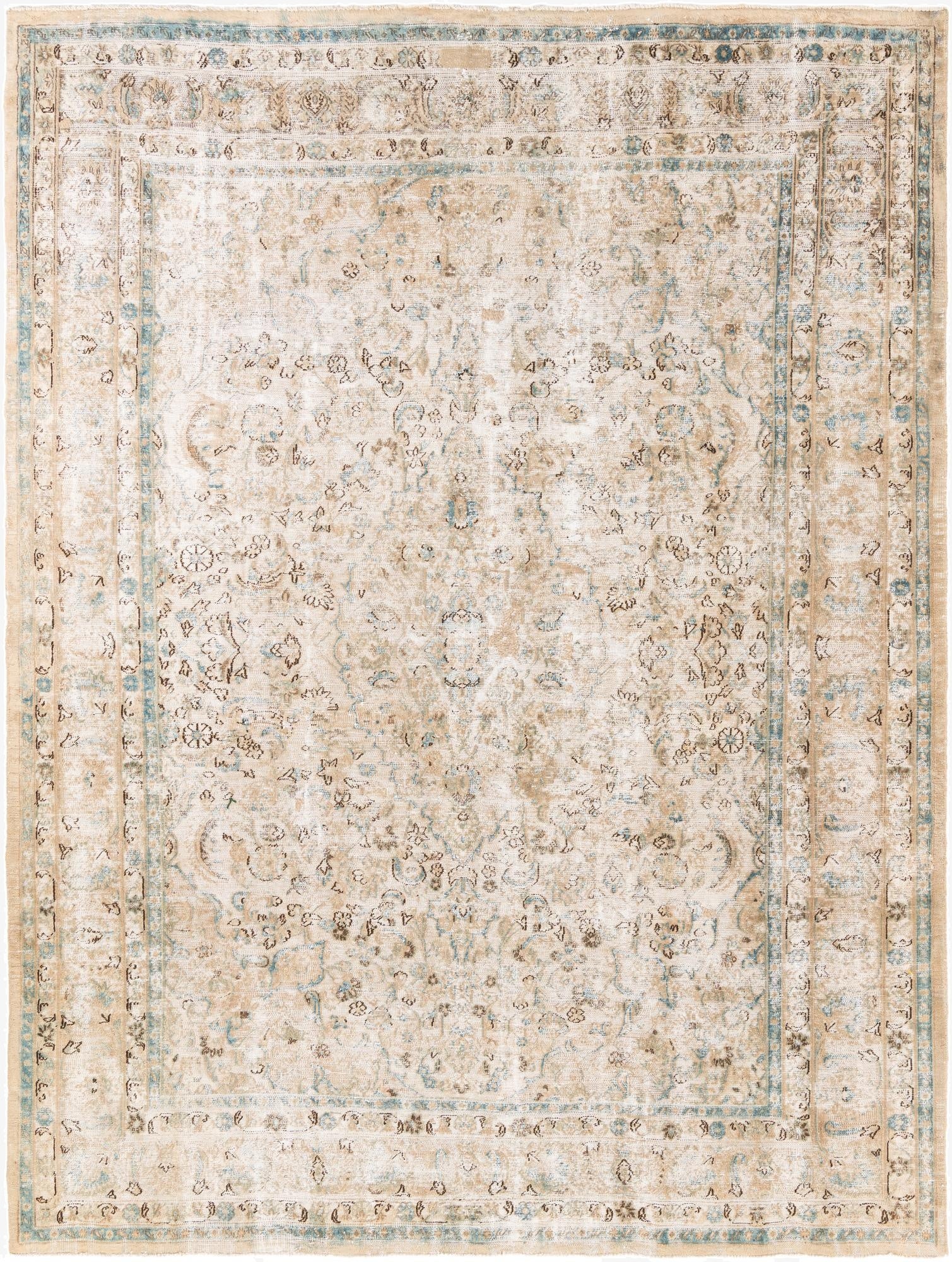 8' 2 x 10' 8  Hand Knotted Ultra Vintage Persian Wool Rug