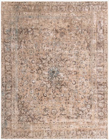9' 1 x 11' 9 Hand Knotted Ultra Vintage Persian Wool Rug
