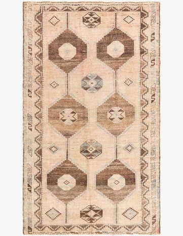 5' 6 x 9' 2 Hand Knotted Ultra Vintage Persian Wool Rug