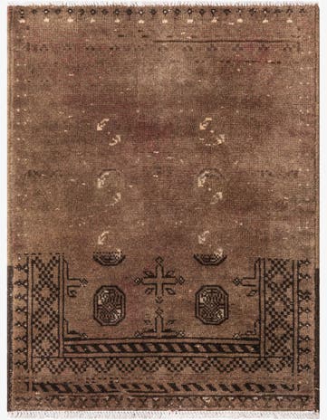 2' 8 x 3' 6 Hand Knotted Ultra Vintage Persian Wool Rug