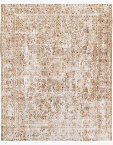 9' 6 x 11' 7 Hand Knotted Ultra Vintage Persian Wool Rug