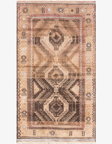 3' 6 x 6' 5 Hand Knotted Ultra Vintage Persian Wool Rug