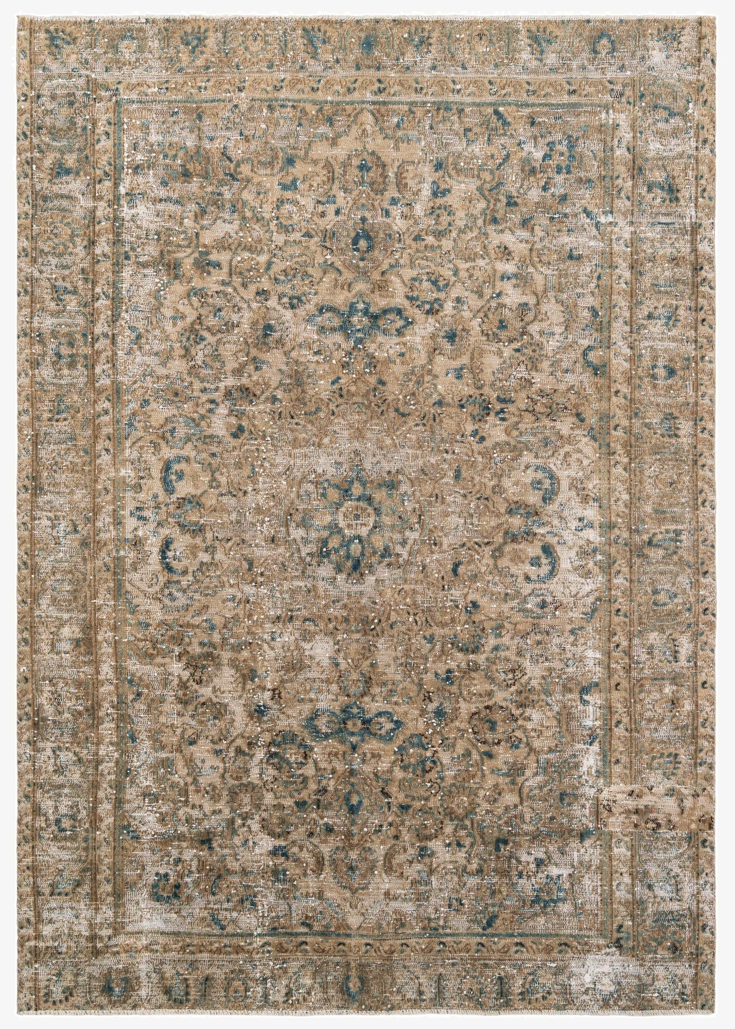 6' x 8' 7  Hand Knotted Ultra Vintage Wool Rug