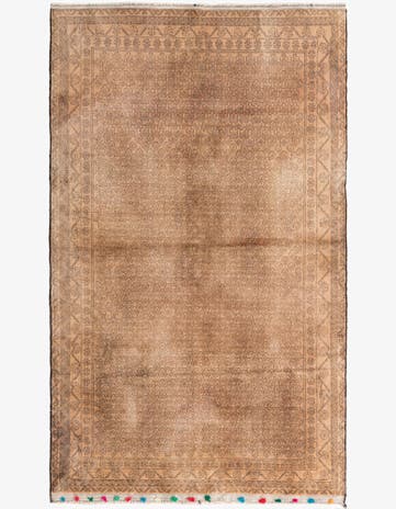 3' 9 x 6' 4 Hand Knotted Ultra Vintage Persian Wool Rug