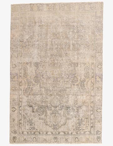 7' 2 x 10' 9 Hand Knotted Ultra Vintage Persian Wool Rug