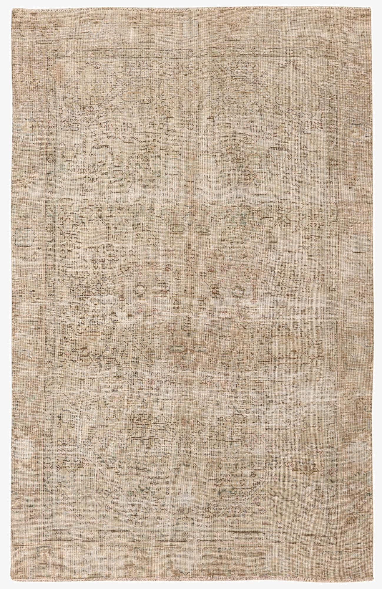 Primary image 5' 9 x 9'  Hand Knotted Ultra Vintage Persian Wool Rug