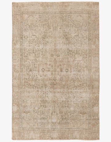 5' 9 x 9' Hand Knotted Ultra Vintage Persian Wool Rug