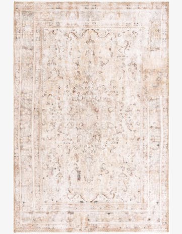 6' 3 x 9' 5 Hand Knotted Ultra Vintage Persian Wool Rug