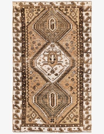 3' 8 x 6' 2 Hand Knotted Ultra Vintage Persian Wool Rug