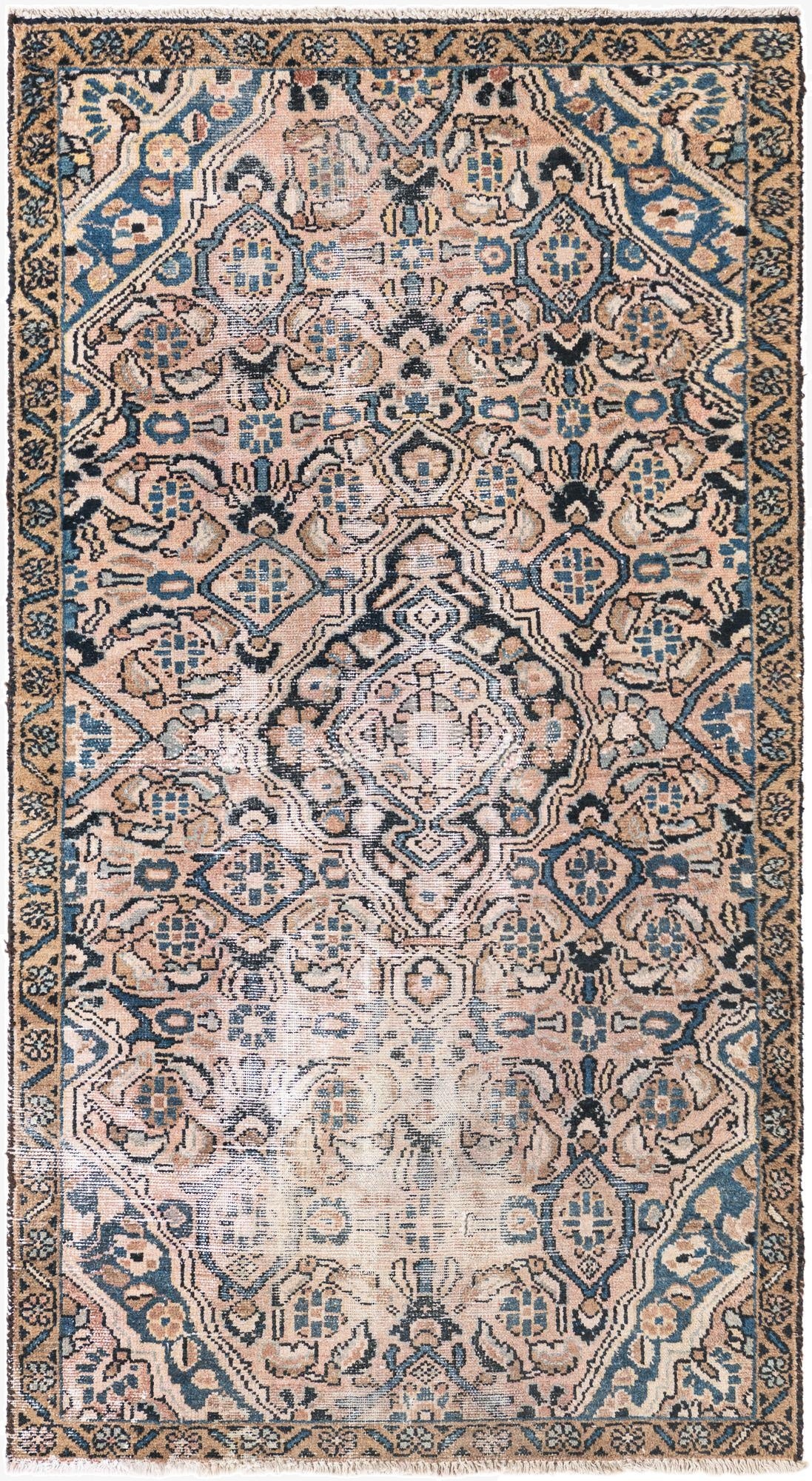 3' 2 x 6'  Hand Knotted Ultra Vintage Persian Wool Rug