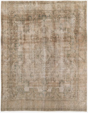 9' 8 x 12' 7 Hand Knotted Ultra Vintage Persian Wool Rug