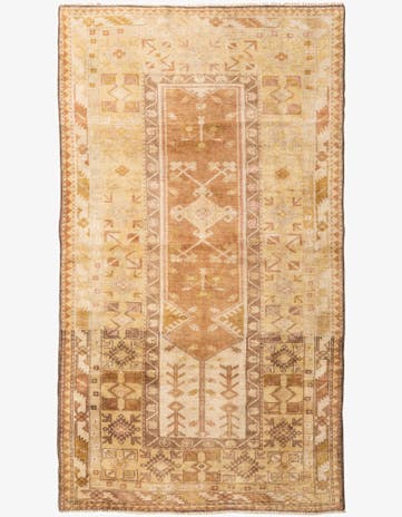 4' 1 x 7' 3 Hand Knotted Ultra Vintage Persian Wool Rug