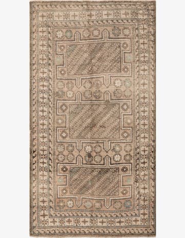 3' 4 x 6' 3 Hand Knotted Ultra Vintage Persian Wool Rug