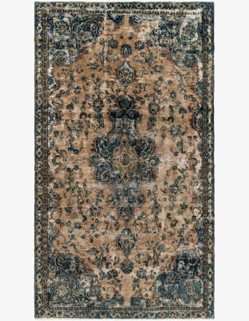 4' 10 x 8' 6 Hand Knotted Ultra Vintage Persian Wool Rug