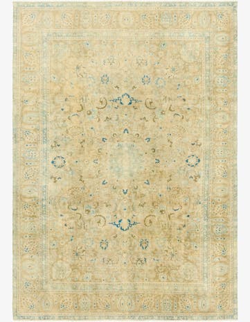 7' 6 x 11' Hand Knotted Ultra Vintage Persian Wool Rug