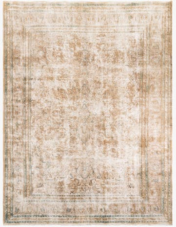 9' 9 x 12' 6 Hand Knotted Ultra Vintage Persian Wool Rug