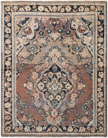 4' 2 x 5' 5 Hand Knotted Ultra Vintage Persian Wool Rug