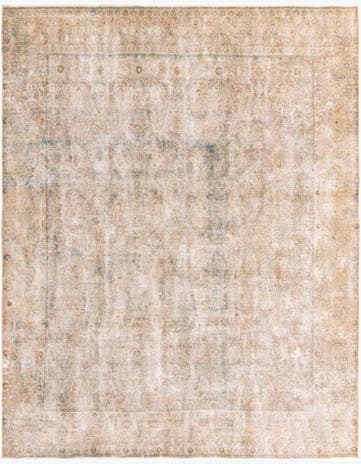 9' 5 x 12' 1 Hand Knotted Ultra Vintage Persian Wool Rug