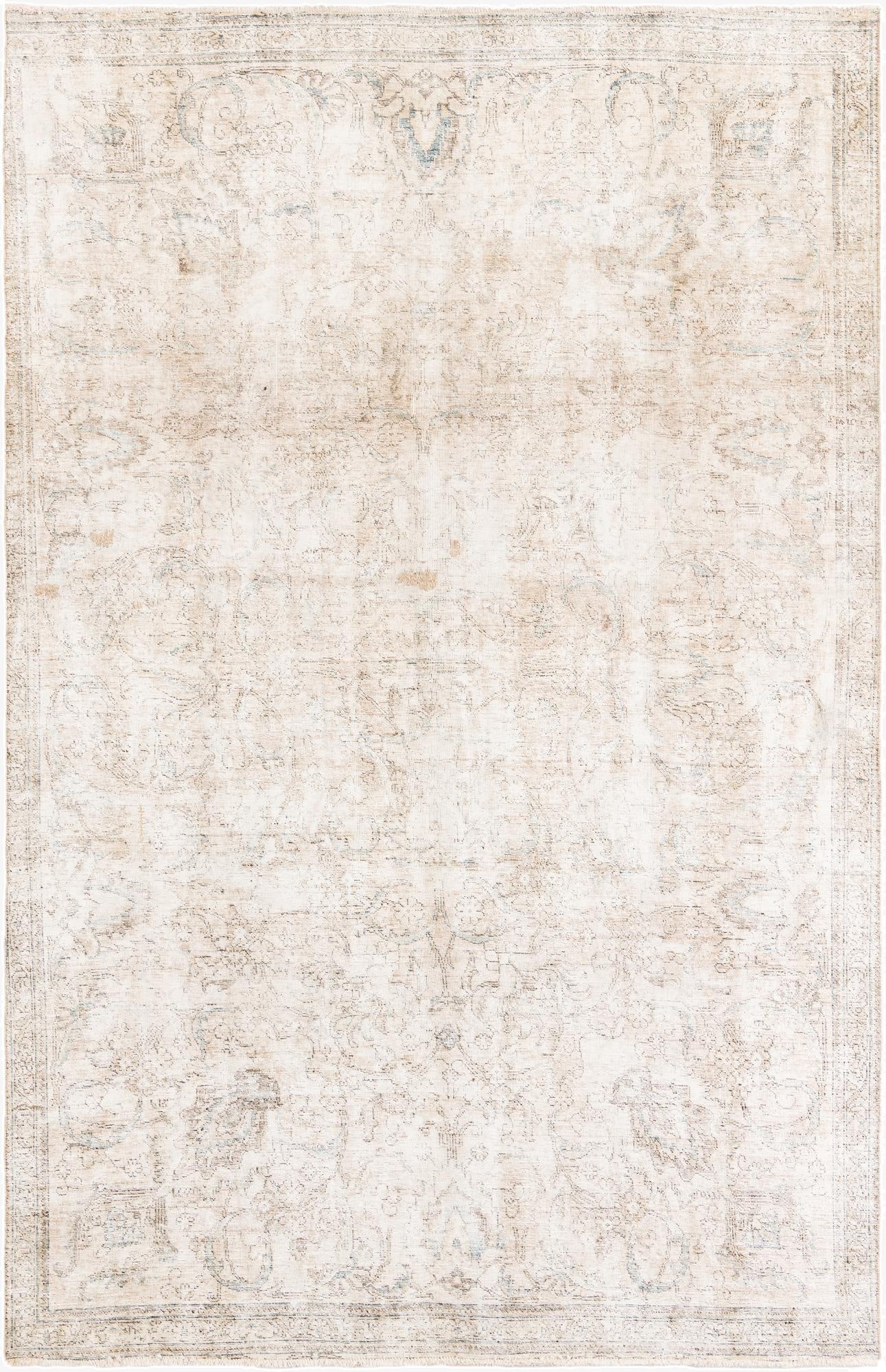 7' x 10' 10  Hand Knotted Ultra Vintage Persian Wool Rug