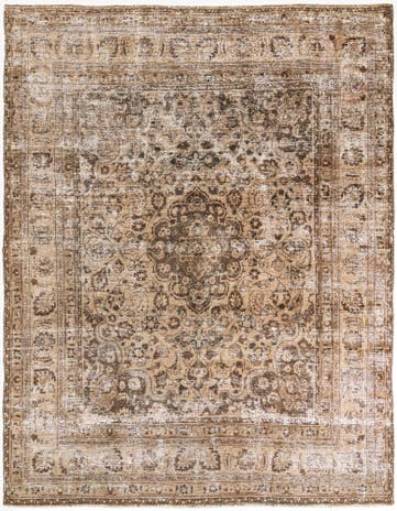 8' 2 x 10' 9 Hand Knotted Ultra Vintage Persian Wool Rug